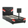 thumbnail image 3 of X Rocker Orion eSports Gaming Bed Frame with TV Mount, Child/Teen, Black/Red, Twin, 42.5" H, 3 of 8