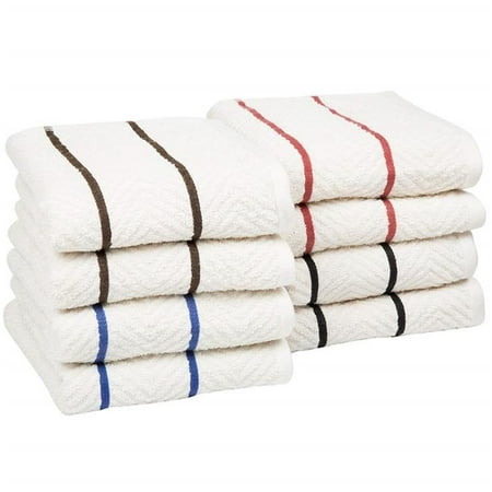 

Bedford Home 69A-71523 8 Piece 100 Percent Cotton Chevron Terry Kitchen Towel Set