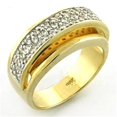thumbnail image 1 of Alamode LOA648-7 Women Gold & Rhodium 925 Sterling Silver Ring with AAA Grade CZ in Clear - Size 7, 1 of 1