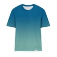 thumbnail image 4 of Pxiakgy Basic T Shirts for Women Women‘S Short Sleeve Gradient Color Fashion Round Neck Casual T Shirt Gradient Color Short Sleeve Casual Summer Tops Trendy Solid Loose Fit Tshirt Green L, 4 of 5