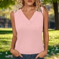 thumbnail image 2 of XFLWAM Tank Tops for Women Sleeveless V Neck Ruched T Shirts Summer Casual Loose Fit Tanks, 2 of 7