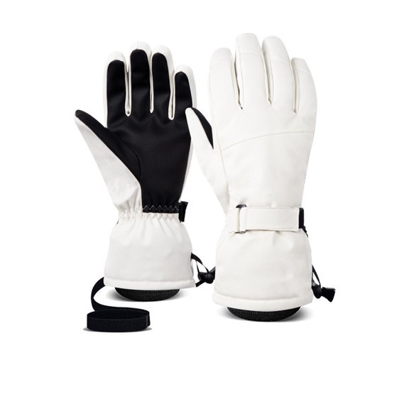 Soidarity Guantes de esquí gruesos a prueba de viento calentador de manos mujeres hombres ciclismo al aire libre pantalla táctil invierno deporte guante Deportes de nieve Blanco METRO Soidarity OD028960-06