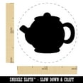 thumbnail image 2 of Teapot Kettle Solid Self-Inking Rubber Stamp Ink Stamper - Blue Ink - Medium 1 Inch, 2 of 7