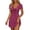 Brick Red, variant on Women's Solid Color V-Neck Waist Dress, Elegant Belted Midi Dress for Work Date, Versatile Casual Formal Day Dress