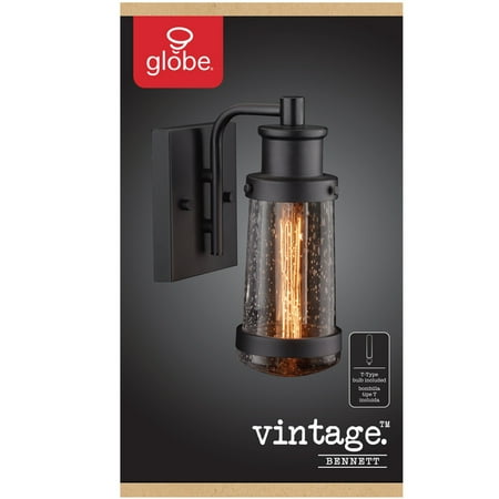 

Globe Electric Bennett 1-Light Matte Black Vintage Wall Sconce