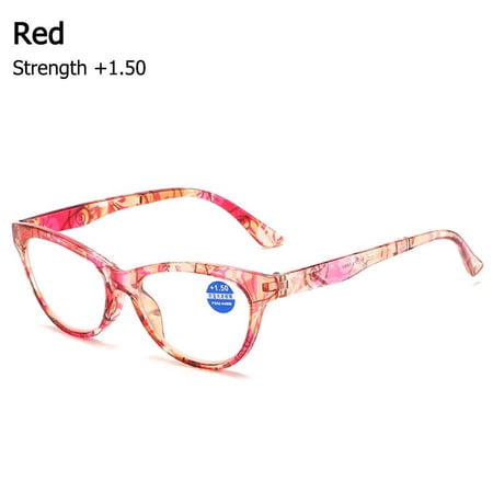 Fashion +1.0~+4.0 Vision Care PC Frame Anti Blue-ray Far Sight Eyewear Presbyopic Eyeglasses Reading Glasses RED STRENGTH +1.50
