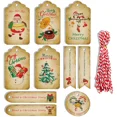 thumbnail image 4 of 50 etiquetas de papel Kraft con diseño de Feliz Navidad para embalaje de regalos de fiesta, etiquetas de papel para envolver regalos hechas a mano, etiquetas de Papá Noel, suministros de decoración, 4 of 5
