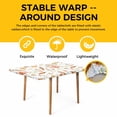 thumbnail image 4 of Easter Eggs Table Cloths for 4 Foot Rectangle Tables, Carrots Spring Daisy Flower Botanical Rustic Patio Waterproof Elastic Fitted Tablecloths, Washable Rectangular Table Cover for Camping, 4 of 8