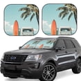 thumbnail image 2 of Uemuo Vintage Surf Van Beach Printed 2 PCS Car Windshield Sun Shade, Auto Sun Heat and UV Rays Blocker, Foldable Automotive Front Window Sunshade Protector, 2 of 7
