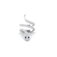 thumbnail image 2 of 925 Sterling Silver Natural Synthetic Blue Sapphire Cobra Snake Women Wedding Wrap Rings, 2 of 3