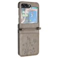 thumbnail image 4 of For Samsung Galaxy Z Flip5 5G Phone Case Imprinted PU Leather Coated PC Cover, 4 of 4