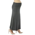 thumbnail image 2 of 24seven Comfort Apparel Womens Comfortable Fit Elastic Waist Maternity Maxi Skirt, 2 of 4