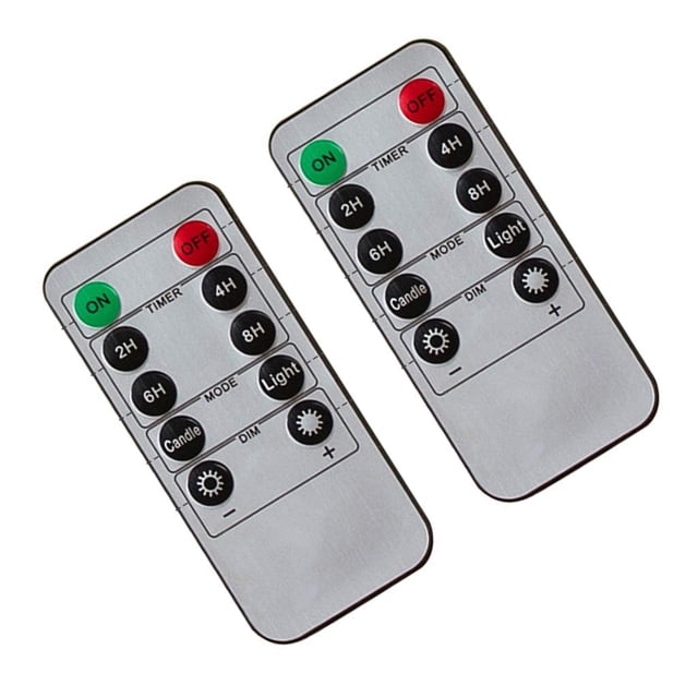 2 Piezas De Control Remoto De 10 Tec Temporizador Para Ve Sin Parpadear De LED Sin Lma Macarena Control remoto de velas