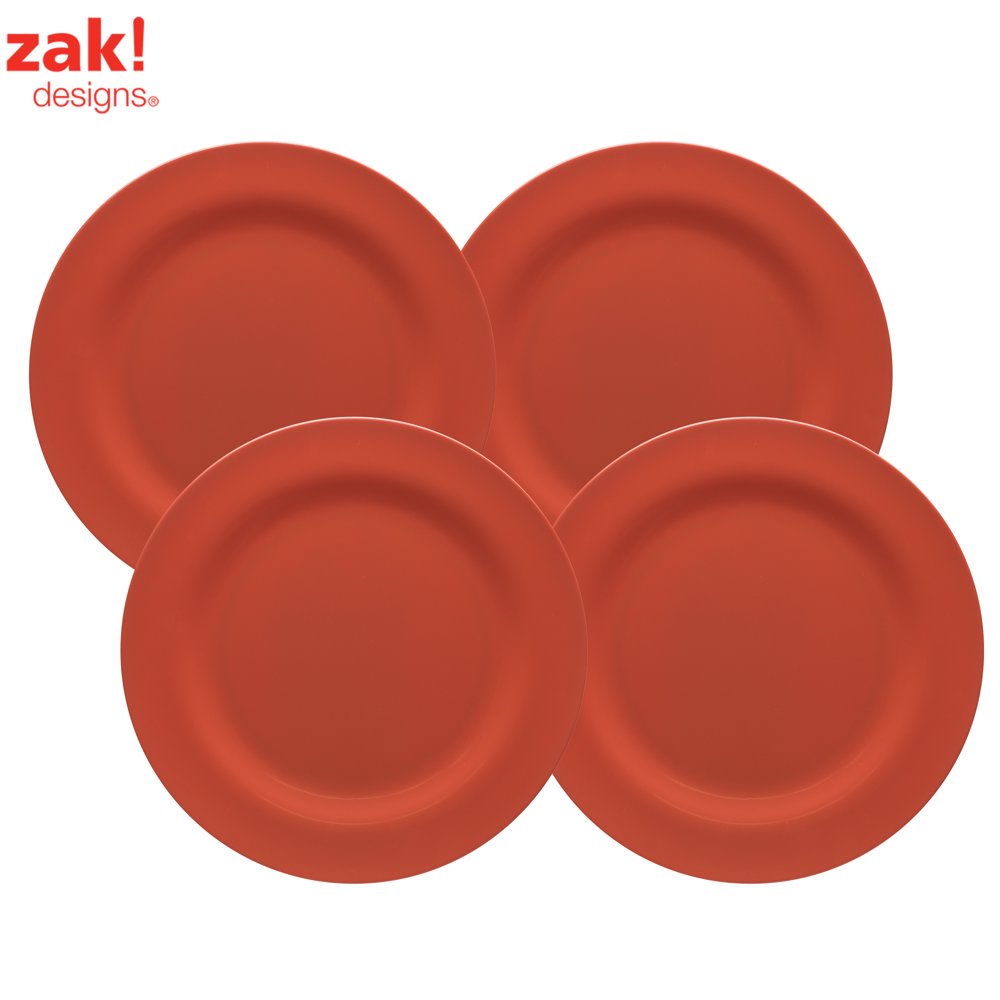 Zak Designs Ella Dinner Plates Pink , 4piece set