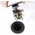 thumbnail image 2 of Desagüe de lavabo Laklulu negro Desagüe de lavabo con rebosadero Click Clac Desagüe emergente Desagüe de baño universal con cesta, S2013A-BK, 2 of 5