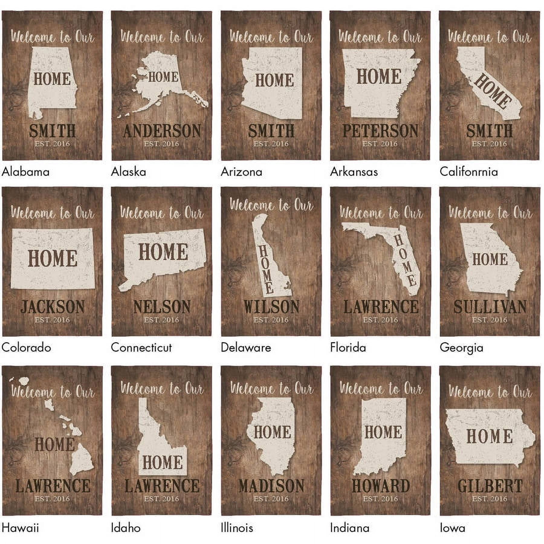 Home State Personalized Garden Flag