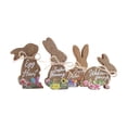 thumbnail image 1 of 4 piezas de decoraciones de conejo de Pascua, letreros de decoración de conejo, bloques de decoración de Pascua para comedor, 1 of 9