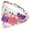 Pink / Purple, variant on Touchdog Cotton & Polyester Head-Popper Dog & Cat Bandana, White, L