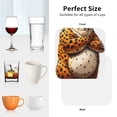 thumbnail image 6 of Honeii Cartoon Cheetah With Attitude Print Leather Coaster Set of 4, Ideal for Safeguarding Your Furniture from Drinks Spills and Effortless Cleanup-Square, 6 of 6