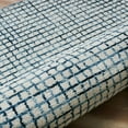 thumbnail image 3 of LR Home Carrie Abe Navy & Ivory Modern Grid Wool Area Rug, 9' x 12', 3 of 8