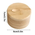 thumbnail image 3 of Bamboo Spice Jars with Spoons - 4 Pack Wooden Seasoning Storage Containers for Kitchen Countertop,Salt Sugar Pepper Spices Organizer,Stackable Pantry Essentials for Cooking,3.54x3.54x2.76 Inches, 3 of 6
