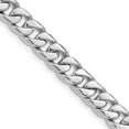 thumbnail image 1 of 14K White Gold Wg 6.8mm Hand-Polished Flat Beveled Curb Link Bracelet (9 X 6.8) Made In Peru wlk131-9, 1 of 5