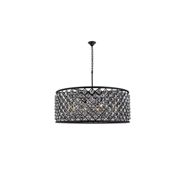 Elegant Lighting Madison 44" 10 Light Royal Crystal Pendant Lamp