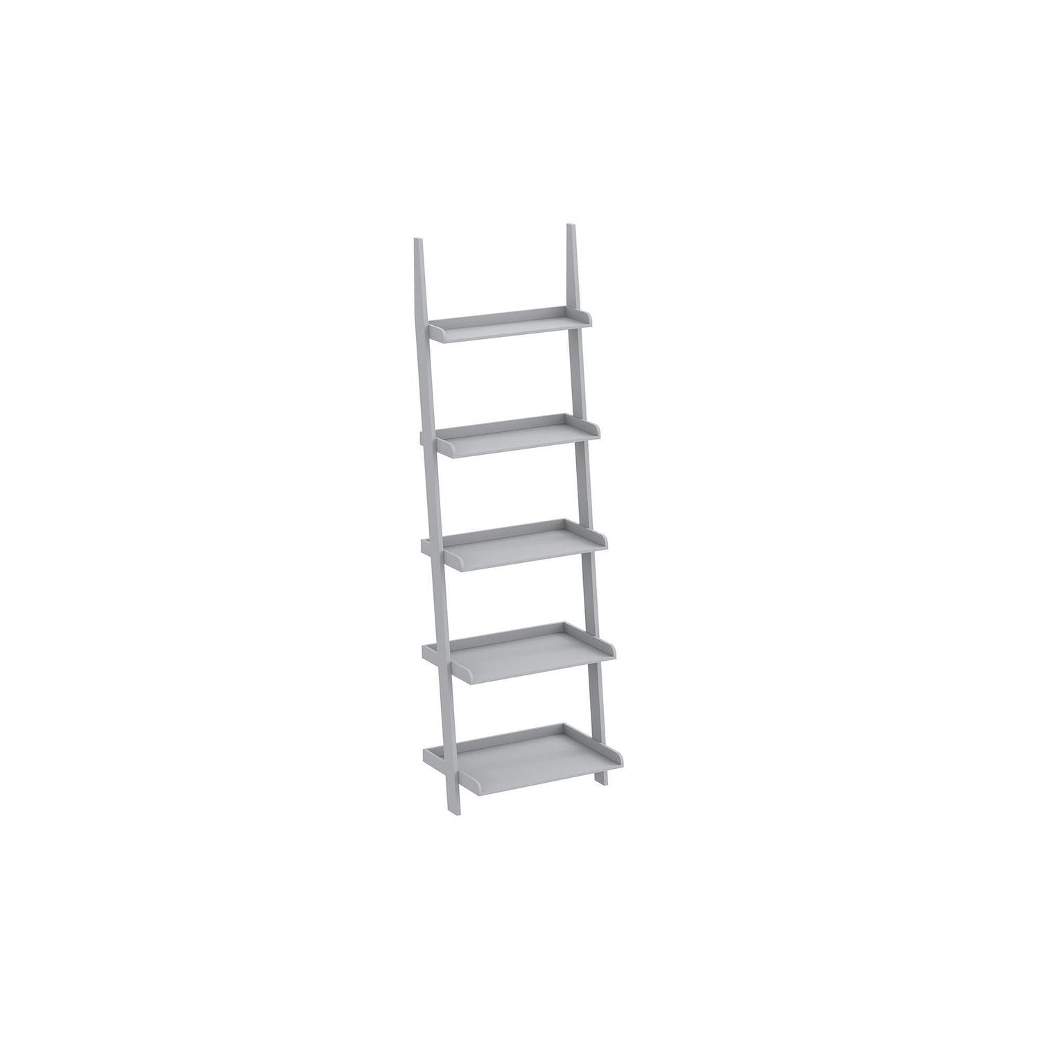 Safdie & Co. Wall Shelf 70H Light Grey 5 Tier With Borders