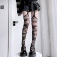 thumbnail image 2 of Medias de rejilla largas y sexys para mujer, medias de estilo gótico de murciélago, Harajuku Emo, medias de malla alternativa, lencería, ligas altas para el muslo, 2 of 4
