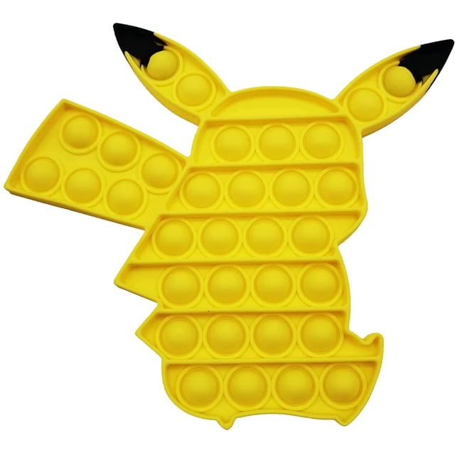 Pikachu - Juguete Pop Fidget para niños y adultos - Fidget para aliviar el estrés - Juguete antiestrés para apretar - Bloques de silicona para animales - Ligero y duradero Xemadio YZY1007