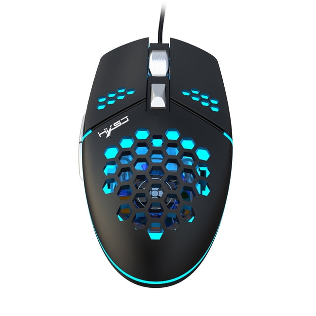 Accesorio de computadora Irfora HXSJ J400 Ratón para juegos con cable Ratón ergonómico de 6 botones con ventilador de refrigeración DPI ajustable de 6 niveles para portátil Dsektop Negro Irfora Accesorio de computadora
