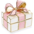 thumbnail image 1 of Joyero Con Lazo Decorativo TUNC Mini Caja de Regalo Rosa Blanco 6 x 4 cm, 1 of 5