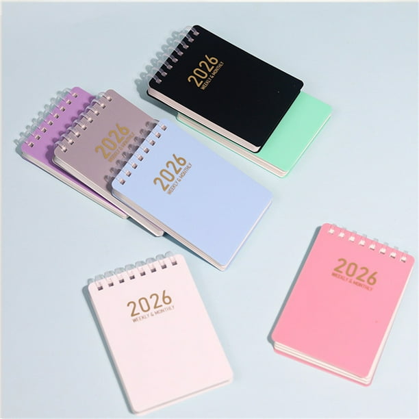 Computadora Portátil Mini agenda A7 con calendario, ideal para la escuela, la oficina y el hogar. Color negro. 1 unidad. Rkxzt
