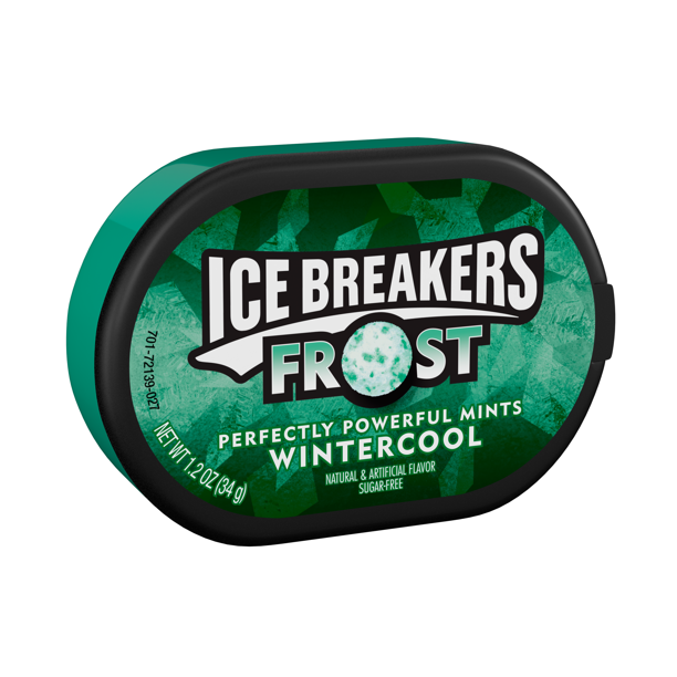 Ice Breakers, Frost Wintercool Sugar Free Tin Mints Candy, 1.2 Oz