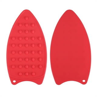 Tangser Multipurpose Silicone Iron Rest Pad for Ironing Board Hot Resistant  Mat,Silicone Heat Resistant Iron Rest Pad (Red)