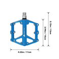 thumbnail image 2 of Ozark Trail Aluminum Mountain Bike Pedals, Compact and Durable, Blue, 2 of 10