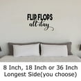 thumbnail image 2 of Flips Flops All Day Beach Sand Toes Wall Decals for Walls Peel and Stick wall art murals Black Small 8 Inch, 2 of 2