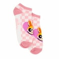 thumbnail image 2 of Powerpuff Girls 884289 The Powerpuff Girls Checkered Womens Ankle Socks - 6 Pair per Pack, 2 of 6