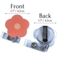 thumbnail image 6 of YJ Premiums 7pcs Cute Badge Reel Retractable Flower Sunflower Floral Nurse Badge Holder Clips Reels, 6 of 7