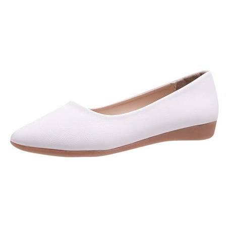 

Vedolay Foldable Flats for Women Classc Square Toe Ballet Shoes Cute Bow-Knot Patent Leather Dress Shoes Comfort Women s Flats Flats Shoes Women(White 6.5)