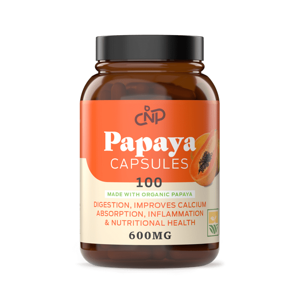 Papaya Enzymes & Organic Papain Enzyme Capsules 600mg 100 Pills