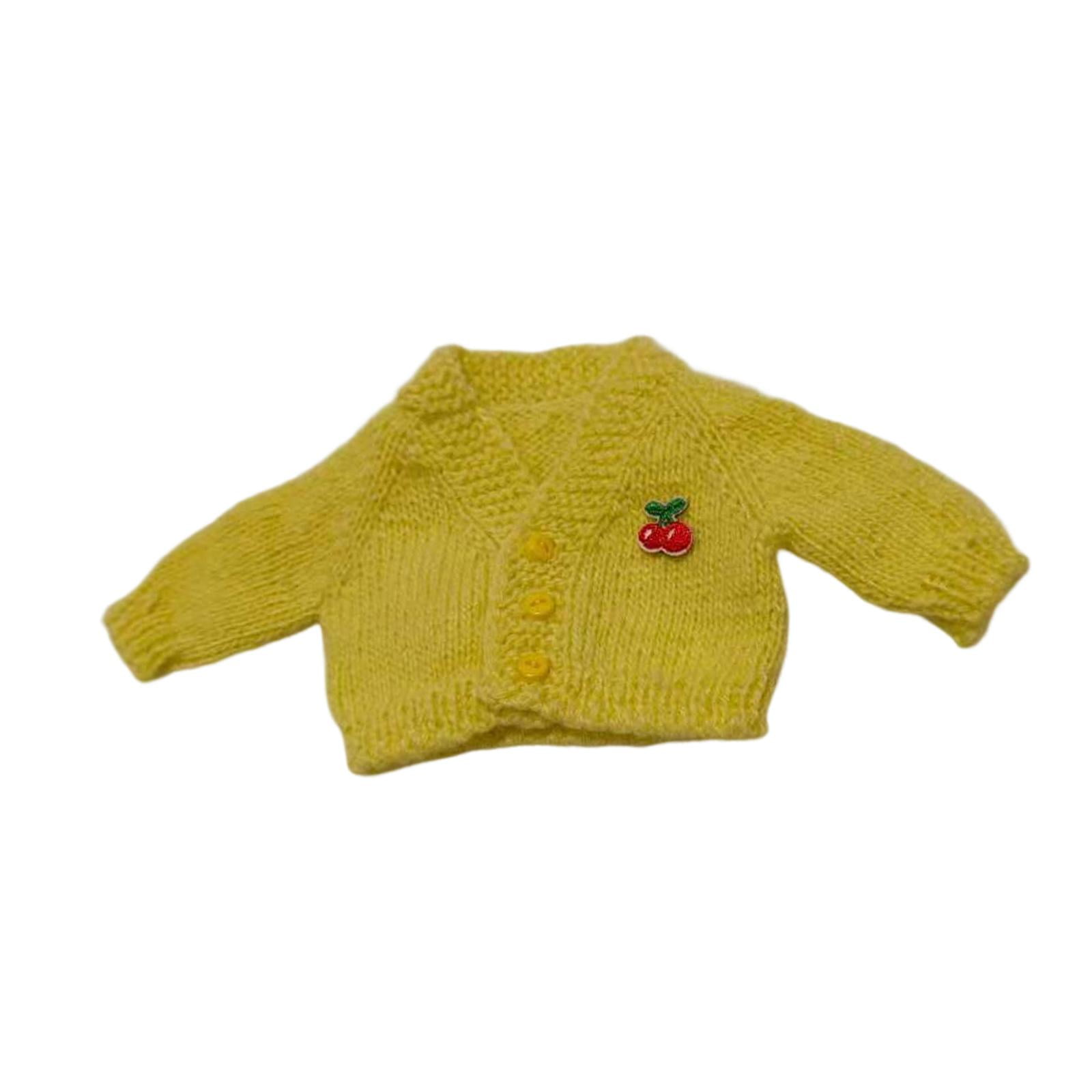 1 6 Scale Fashion Doll Clothes Doll Accessories Outfits Handmade Princess Doll Sweater Dress up Costumes Clothing for 1 6 12inch Baby Doll Yellow