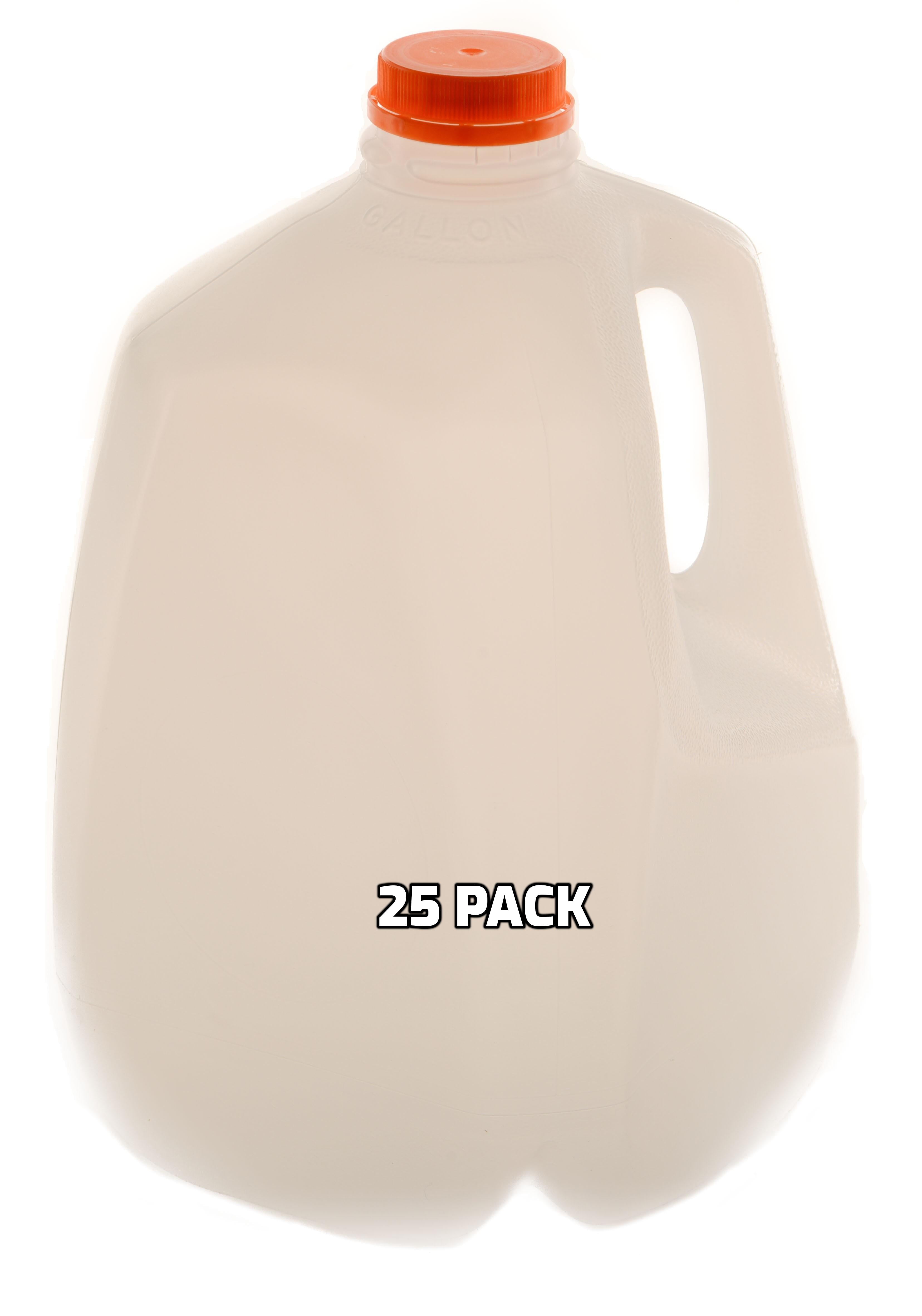 [25 PACK] Empty Plastic Gallon Juice Bottles with Tamper Evident Caps