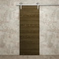 thumbnail image 4 of Modern Barn Door 30 x 84 inches | Ego 5000 Marble Oak | 6.6FT Silver Rail Track Heavy Hardware Set | Solid Panel Interior Doors, 4 of 5