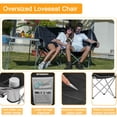 thumbnail image 3 of FUNDANGO Portable Outdoor Loveseat Chair, Double Seat Design for 2 Persons, Perfect for Outdoor Use, Black/Grey, 3 of 8