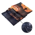 thumbnail image 5 of Horror Halloween Shower Curtain Set Scary Pumpkin Full Moon Castle Witch Halloween Bathroom Decors with Hooks 72"x72", 5 of 7