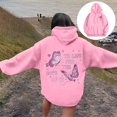 thumbnail image 2 of Pink Graphic Hoodie For Women 2024 Cute Preppy Sweatshirt Long Sleeve Drawstring Pullover Tops With Pockets, 2 of 5