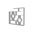 thumbnail image 5 of Tamara Geometric Bookcase, White, 5 of 6