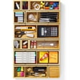 thumbnail image 2 of 12-  Desk Drawer Organizer Set - Adjustable Storage Boxes with 24 Compartments, Non-Slip, Modular Design for Office, , Vanity, and Kitchen Utensil Drawer Storage, 2 of 7