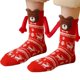 thumbnail image 1 of Calcetines de algodón con succión magnética para niñas, medias de mano para sostener las manos, estilo Harajuku, ideal para regalo de Navidad, 1 par, 1 of 4